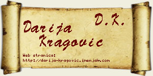 Darija Kragović vizit kartica